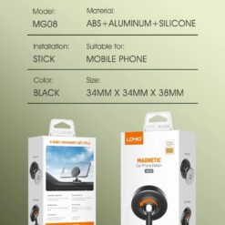 Alternative view of LDNl0 -MG08 Magnetic Phone Holder Car